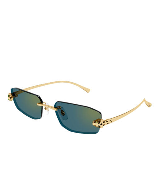CARTIER | Panthère de Cartier Unisex Sunglasses | Green & Gold