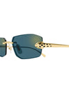 CARTIER | Panthère de Cartier Unisex Sunglasses | Green & Gold