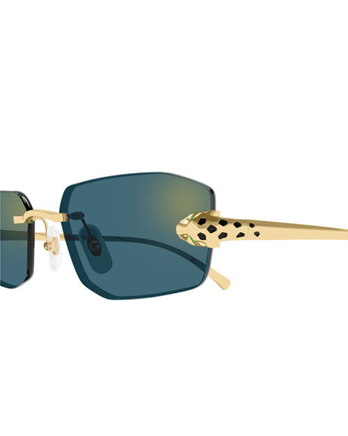 CARTIER | Panthère de Cartier Unisex Sunglasses | Green & Gold