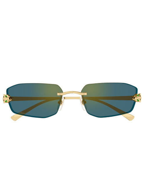 CARTIER | Panthère de Cartier Unisex Sunglasses | Green & Gold