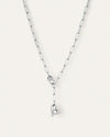 A silver necklace featuring a heart charm, elegantly designed and suitable for various occasions.