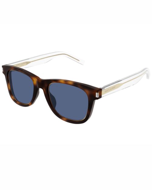 Sunglasses with a Havana frame and blue lenses, combining fashion and function for outdoor activities.