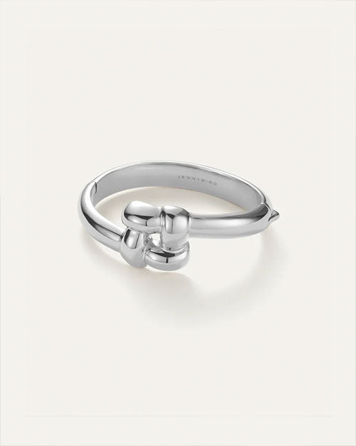 JENNY BIRD | Woven Square Bangle | Silver