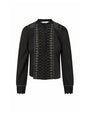 LoveShackFancy | Mildrene Rhinestone-Studded Blouse | Black