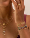 ANNE SPORTUN | Bracelet - Necklace Wrap |  Watermelon Tourmaline 34"