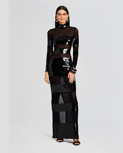 RETROFETE | Melina Sequin Dress | Black