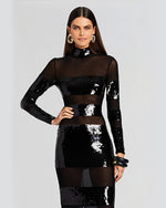 RETROFETE | Melina Sequin Dress | Black