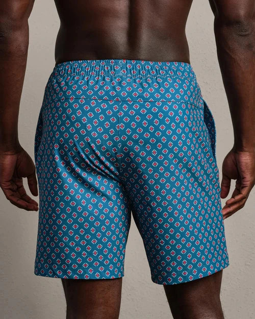 RHONE | R&R Trunk - 7.5" Swim Short | Ash Blue Geo