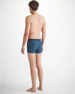 Image of a man standing backwards wearing men's boxer brief with nautical knot print