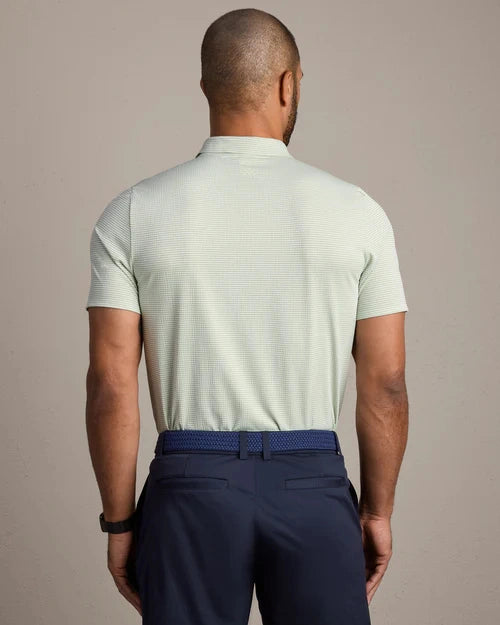 RHONE | Approach Tech Polo | Cool Mint Seersucker