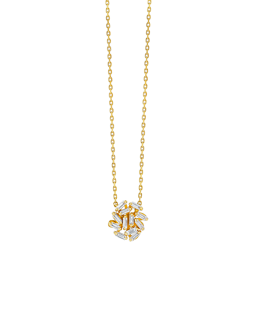 SUZANNE KALAN | Fireworks Burst Necklace | Baguette-Cut Diamonds