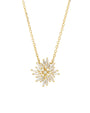Gold chain necklace with gold and diamond mini star pendant.