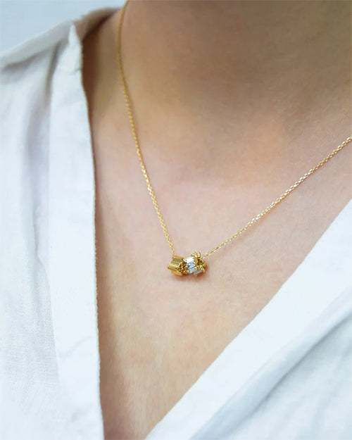 SUZANNE KALAN | Infinite Rondelle Pendant Necklace | Gold & Diamond