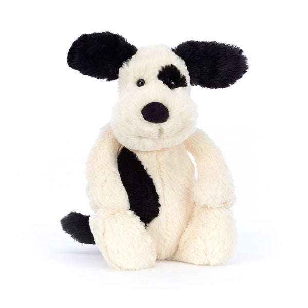 JELLYCAT | Bashful Rufferty Black and Cream Puppy | Medium | Plush