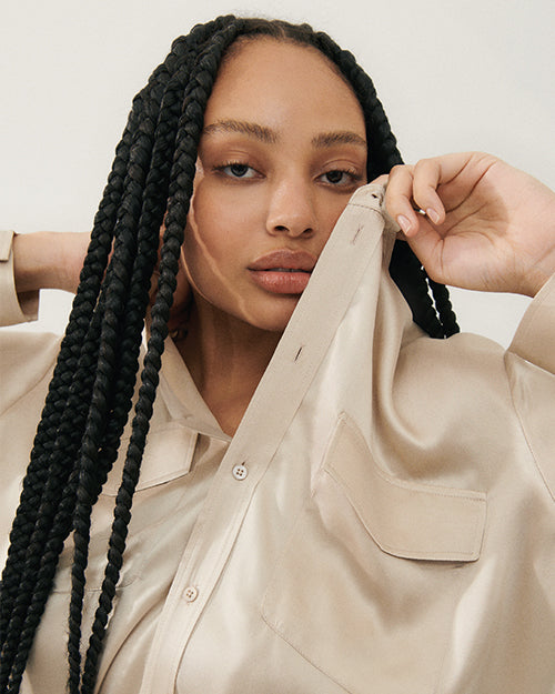SILK LAUNDRY | Boyfriend Shirt | Hazelnut | FINAL SALE