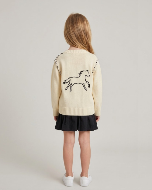 ELLSWORTH + IVEY | Kids Classic Crew "Can't Tame This Cowgirl" | Cream