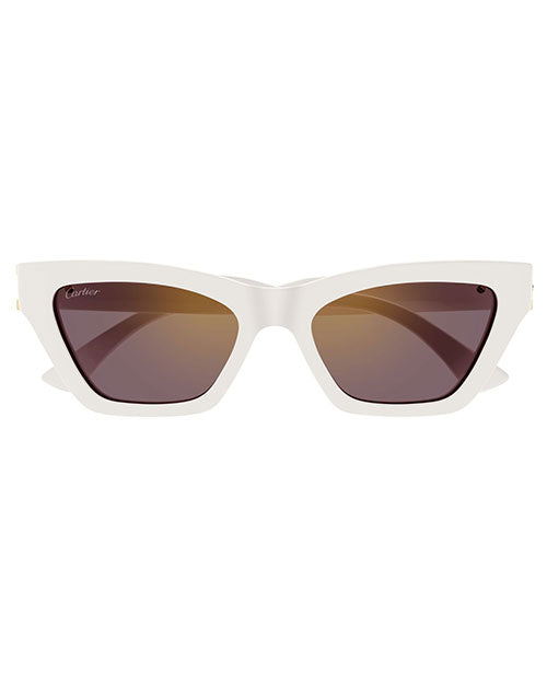 CARTIER | Double C Woman Sunglasses | White