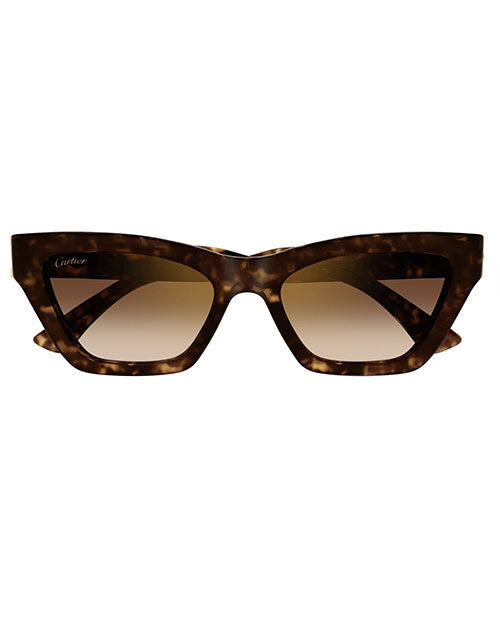 CARTIER | Double C Woman Sunglasses | Havana