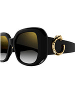 CARTIER | Panthère C Detail Woman Sunglasses | Black