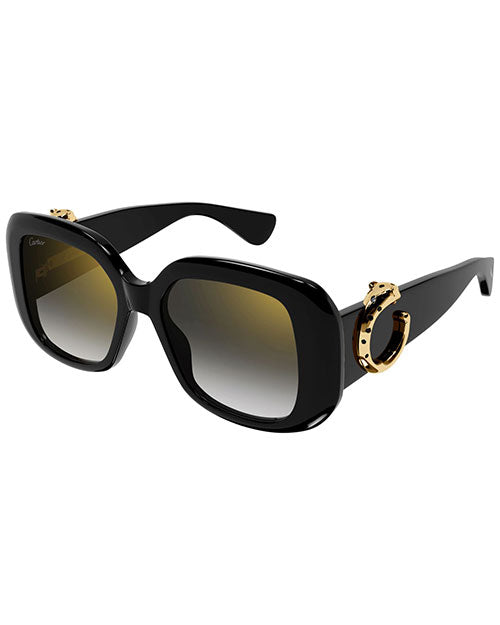 CARTIER | Panthère C Detail Woman Sunglasses | Black