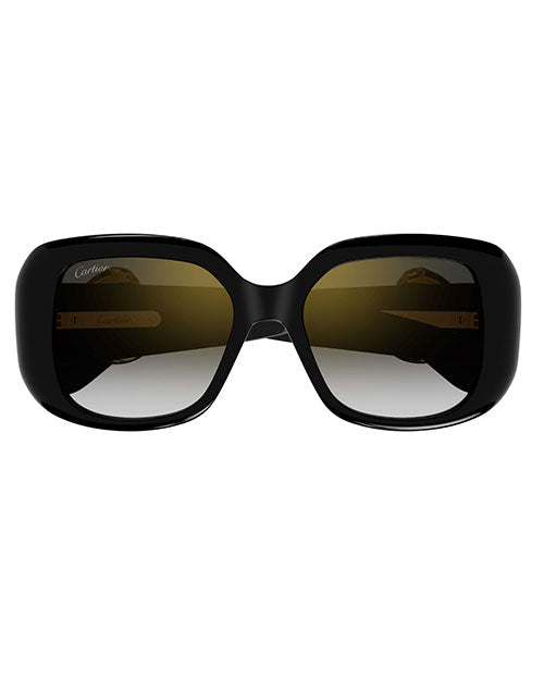 CARTIER | Panthère C Detail Woman Sunglasses | Black