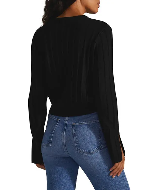 FAVORITE DAUGHTER | The Loretta Knit Top | Black