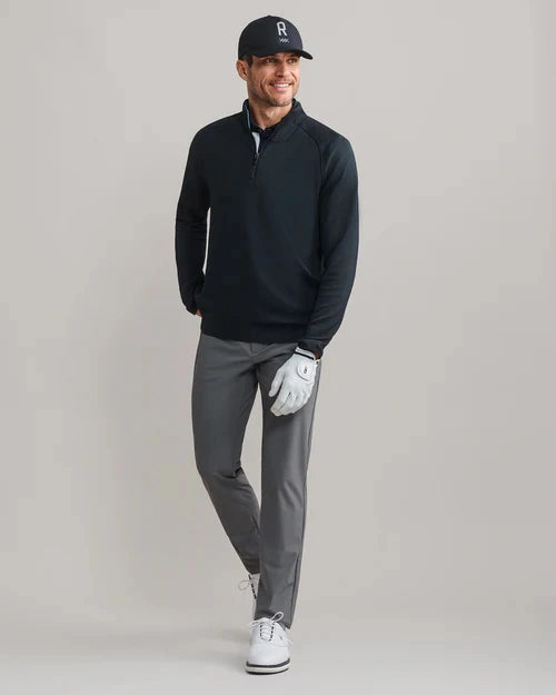 RHONE | Founder's Golf 1/4 Zip Sweater | Black