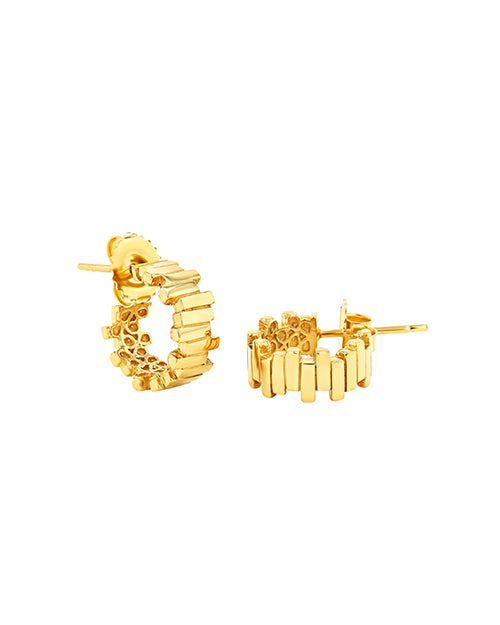 SUZANNE KALAN | Golden Stacker Mini Hoops | Gold