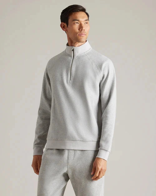 RHONE | Heritage Midweight 1/4 Zip | Heather Gray