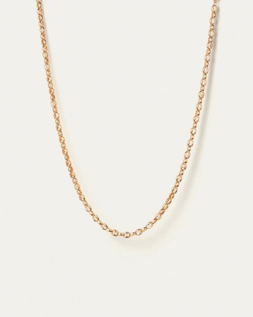 Gold coffee bean chain necklace