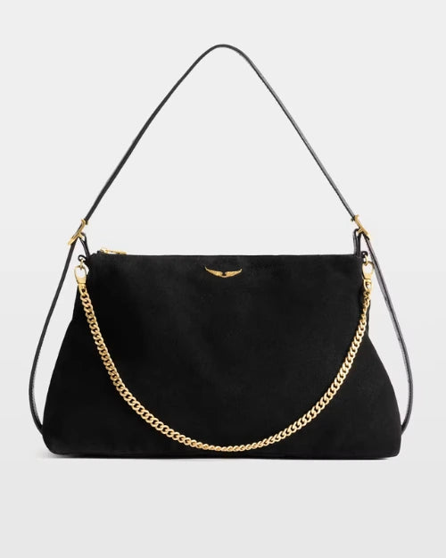 ZADIG & VOLTAIRE | Jim Bag Suede | Black Gold
