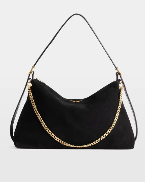 ZADIG & VOLTAIRE | Jim Bag Suede | Black Gold