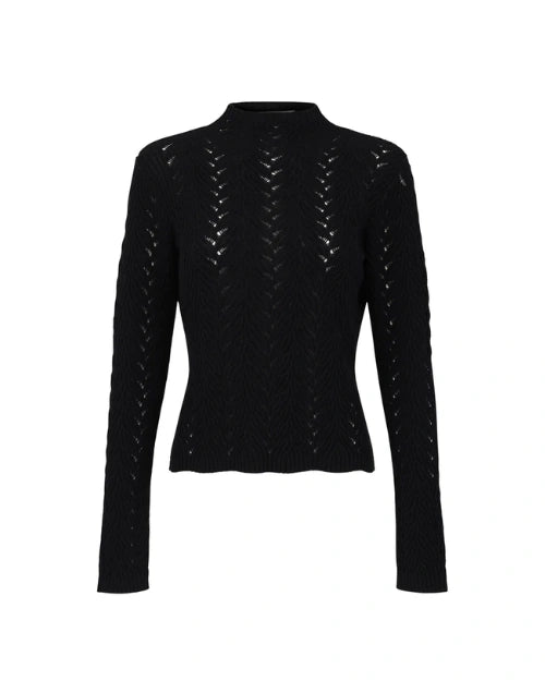 BORN A KENNEDY | Lana Pointelle Long Sleeve | Black