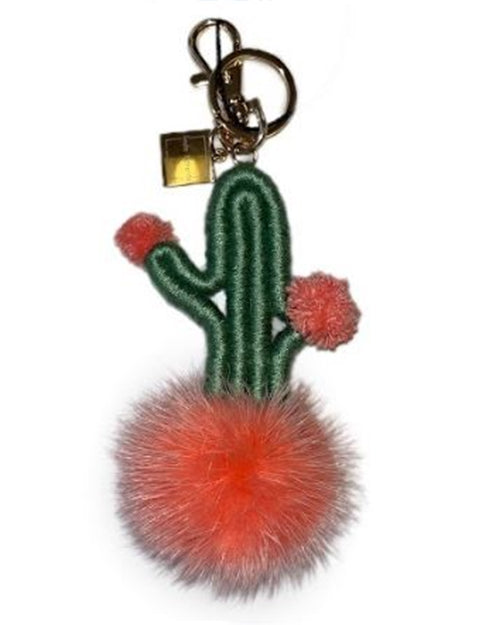 LINDA RICHARDS | Mink Cactus Keychain | Pink