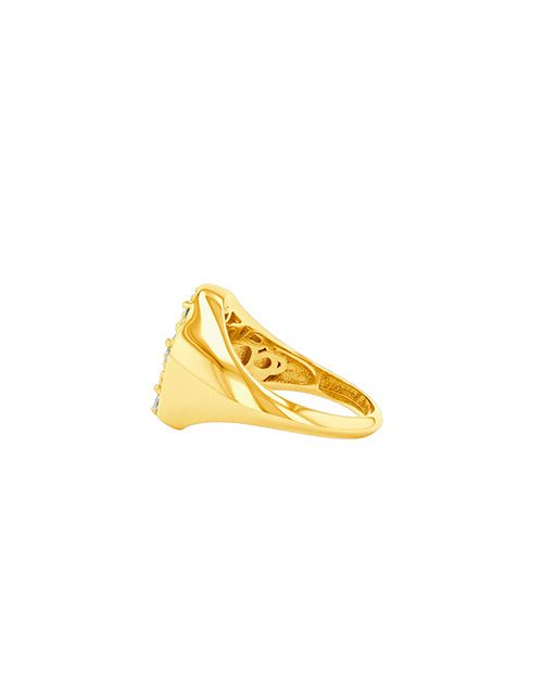 SUZANNE KALAN | La Fantaisie Star Signet Pinky Ring | Gold & Diamond