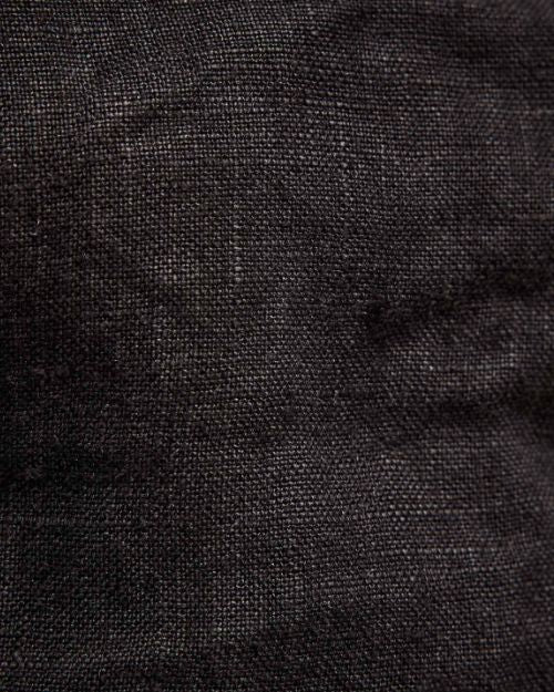 Up-close image of the detail in the linen shorts.