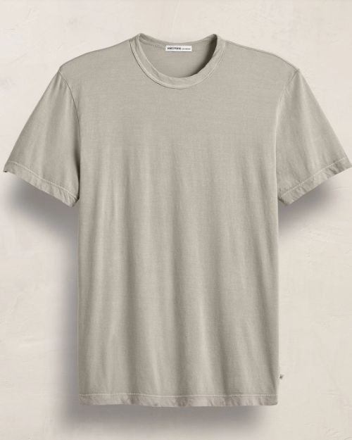 Short sleeve crew neck tee, showcasing a simple and versatile design suitable for casual wear.
