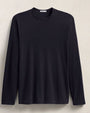Long-sleeve crew neck cotton tee for men, featuring a classic design and comfortable fit.