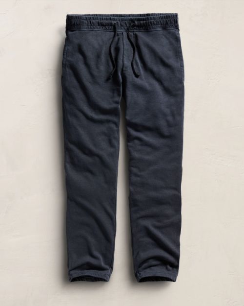 Vintage French Terry sweatpants featuring a drawstring waist for adjustable fit.