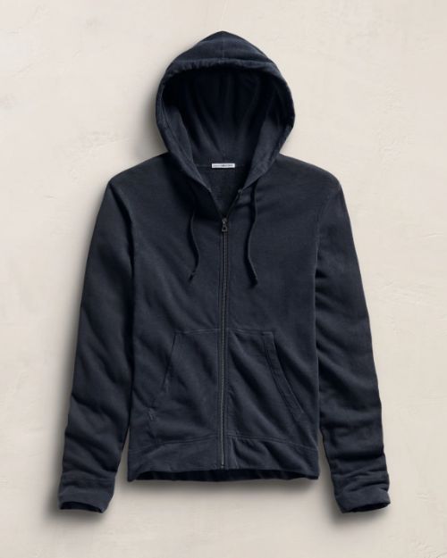 Vintage zip-up hoodie featuring a classic design with a hood and front zipper.