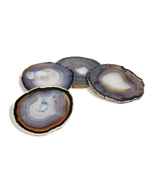 ANNA NEW YORK | Pedra Gemstone Coasters | Smoke Agate