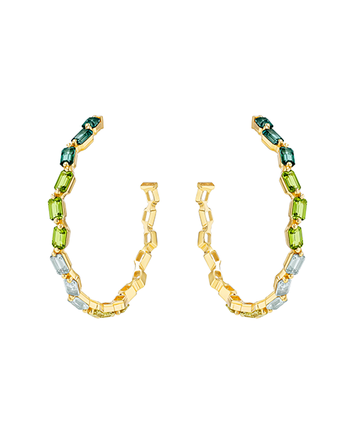 SUZANNE KALAN | Mega Hoops | Green Ombre