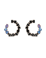 SUZANNE KALAN | Ombre Milli Sideway Hoops | Dark Blue