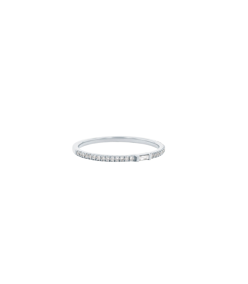 SUZANNE KALAN | Half Diamond Band | White Gold & Baguette Diamond