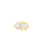 SUZANNE KALAN | Stacking Band | Yellow Gold & White Topaz