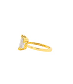 SUZANNE KALAN | Five Stone Ring | Yellow Gold & Green Gemstone