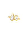 SUZANNE KALAN | Mix Shape Ring | Yellow Gold & White Topaz