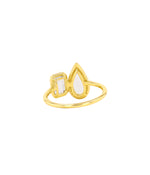 SUZANNE KALAN | Mix Shape Ring | Yellow Gold & White Topaz