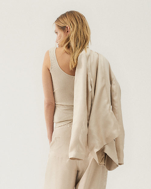 SILK LAUNDRY | Ribbed Tank | Hazelnut | FINAL SALE