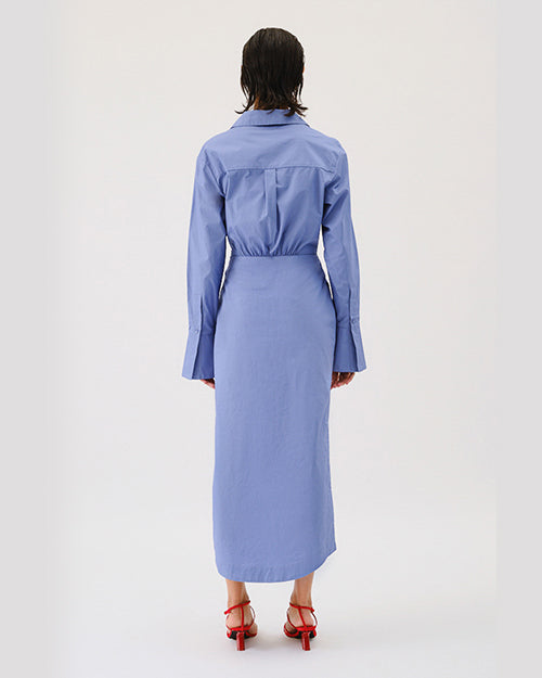 SUBOO | Cassy Cross Front Dress | Blue